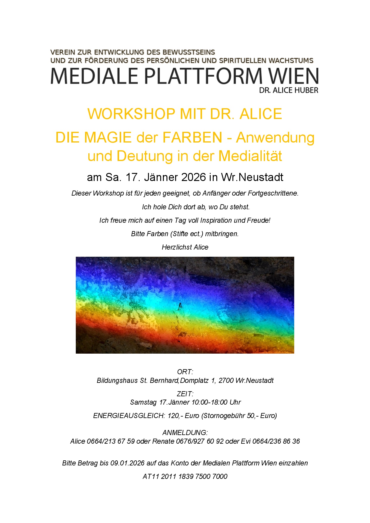 MAGIE DER FARBEN 17.1.26